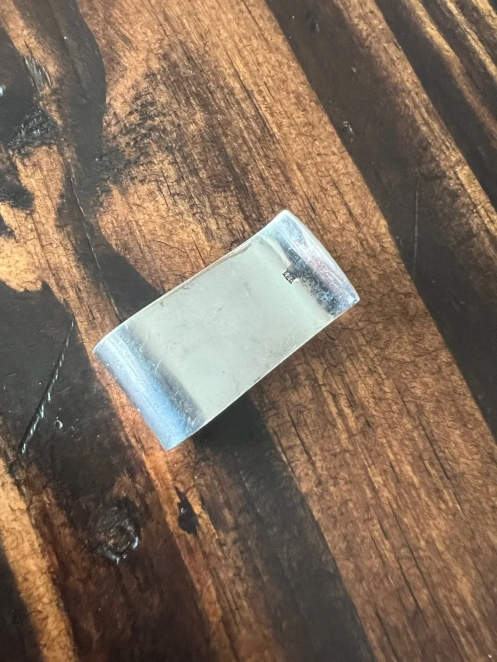 Silver money clip with polo mallet and horseshoe - equestrian